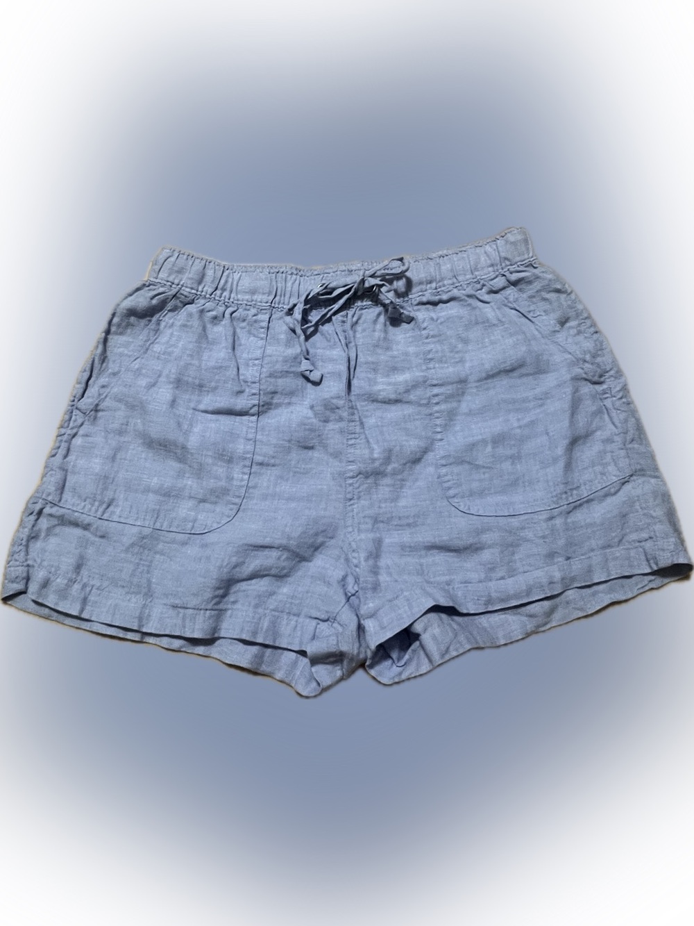 C&C California Blue Linen Drawstring Shorts